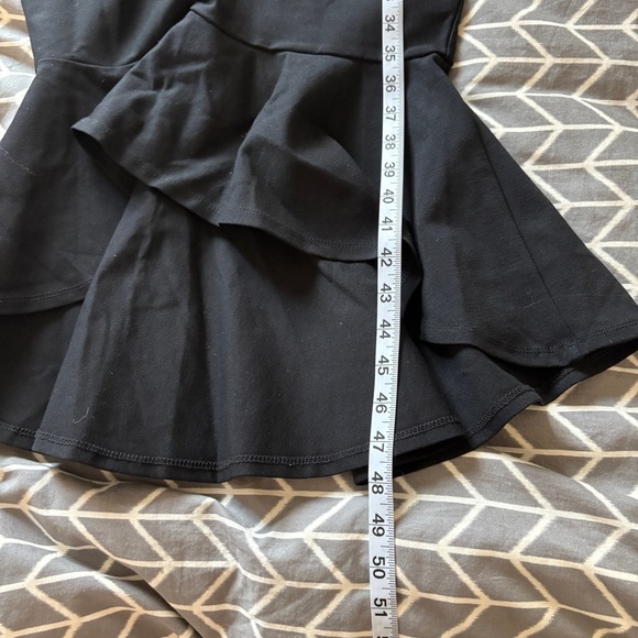 NWOT Lulu's Black Off-the-Shoulder Midi Bodycon Ruffle Dress Size Medium - Picture 12 of 14